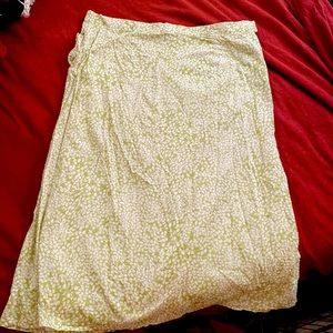 Vintage Orvis Cotton Skirt Green Floral